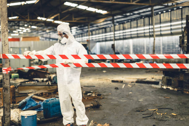 Professional Trauma Scene Cleanup technician working in Flanders, NY